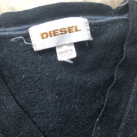 EUC Diesel men’s 100% wool blacked out sweater in size S!! - Picture 6 of 8